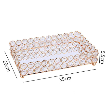 Bandeja de espejo de cristal DecorBites™ Organizador de cosméticos y joyas Estante de almacenamiento