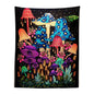 Decobites Psychedelic Mushroom Botanical Boho Wall Hanging Tapestries