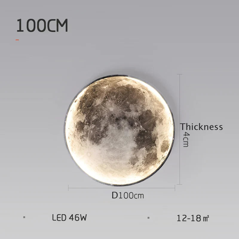 DecorBites™ LED Moon Wall Lamp: Modern Indoor Lighting for Bedroom and Living Room Decor