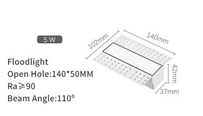 DecorBites™ Led Magnetic Downlight: Modern, Recessed, 90Ra, Indoor Ceiling Linear Grille Spot Lighting