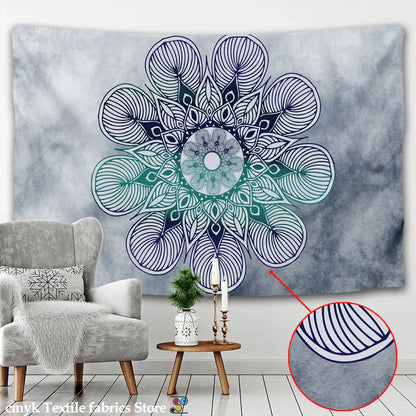 Decobites Boho Sun Moon Mandala Wall Tapestry Psychedelic Hippie Decor