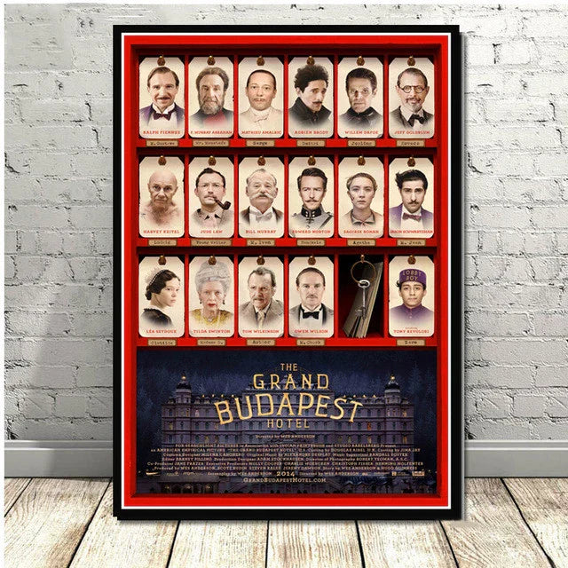 Póster minimalista de pared DecorBites™ del Gran Hotel Budapest para una decoración elegante del hogar