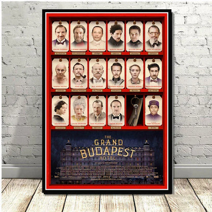 Póster minimalista de pared DecorBites™ del Gran Hotel Budapest para una decoración elegante del hogar