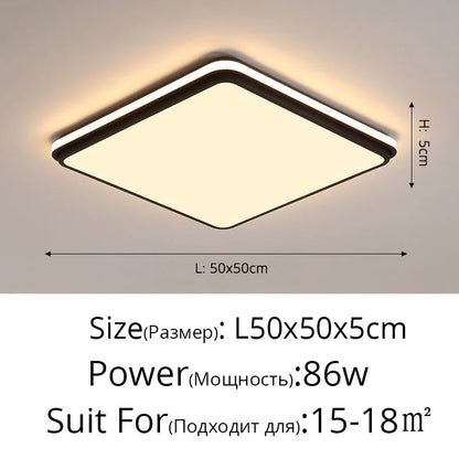 DecorBites™ LED Ceiling Lamps: Modern Dimmable Lights for Living Room, Dining Room, Bedroom