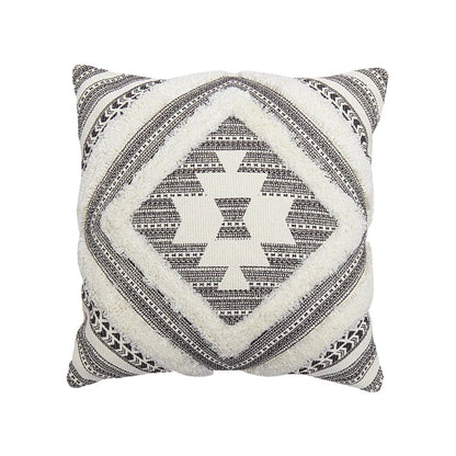 DecorBites™ Boho Style Cotton Woven Cushion Cover in Coffee Black, 45x45cm/30x50cm