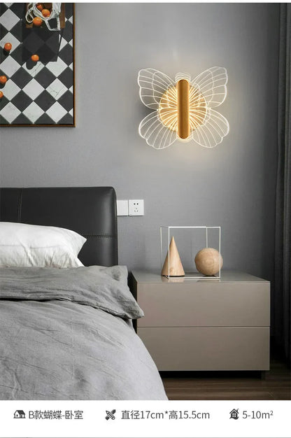 DecorBites™ Butterfly Wall Lamp: Modern LED Sconce Light for Bedroom, Living Room, Restaurant & Bathroom