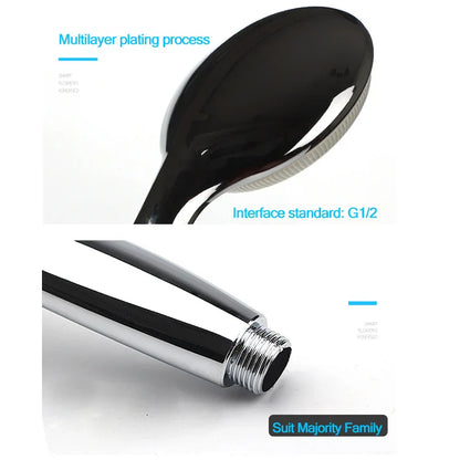 DecorBites™ LED Temperature Controlled Shower Head: Super Large Panel, 3 Color Changes, Chrome Plating