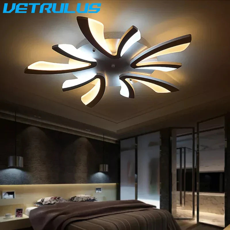 DecorBites™ Branch Design LED Chandelier: Modern Nordic Acrylic Ceiling Light for Stylish Living Room Décor