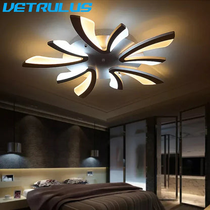 DecorBites™ Branch Design LED Chandelier: Modern Nordic Acrylic Ceiling Light for Stylish Living Room Décor