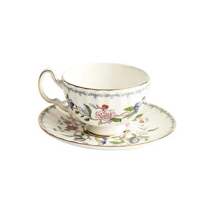 DecorBites™ Coffee & Tea Set: Cup, Saucer, Pot, Milk, Sugar, Plate, Tray, Teaware