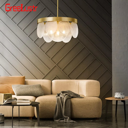 DecorBites™ Glass Copper LED Pendant Light: Luxury Nordic Design for Home Decor
