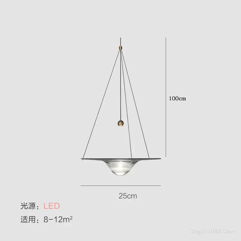 DecorBites™ Clear Glass Pendant Lights - Modern Nordic LED Bedroom & Restaurant Light