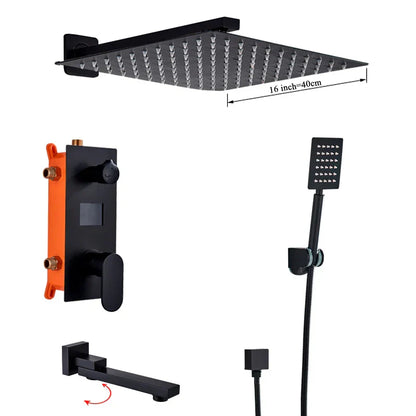 DecorBites™ Digital Display Shower Faucet Set with Rainfall Head and Bathtub Spout