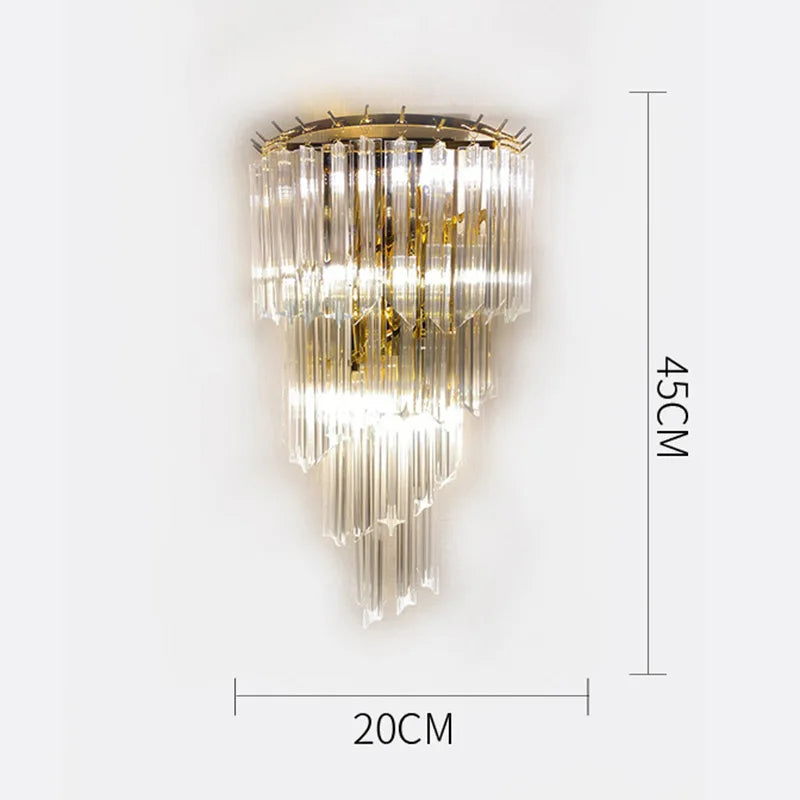 DecorBites™ Crystal Wall Lamp: Elegant Lighting for Living Room, Bedroom, and Staircase