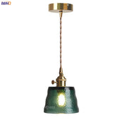 Lámpara colgante LED de vidrio verde Decorbites™ - Estilo japonés nórdico de cobre