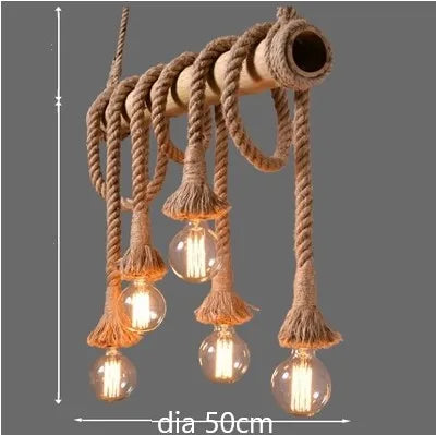 Decorbites™ Bambus-Hängeleuchten: Vintage-Loft-Beleuchtung für Küche, Café, Bar.
