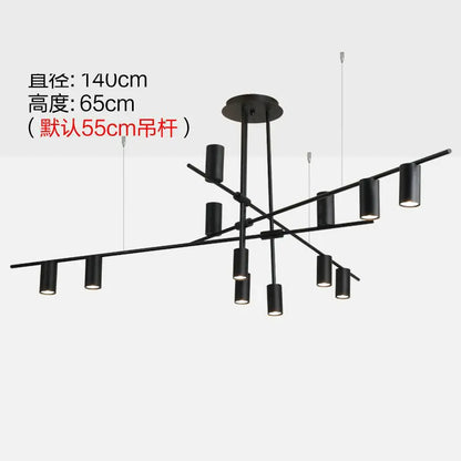 ثريا غرفة الطعام السوداء البسيطة من DecorBites™: أضواء طويلة عصرية على الطراز الاسكندنافي لإضاءة أنيقة