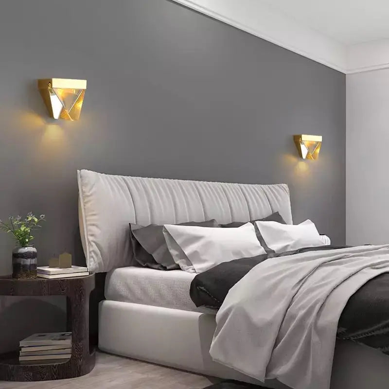 DecorBites™ Crystal LED Wall Sconce: Modern Minimalist Bedroom Luxury Light