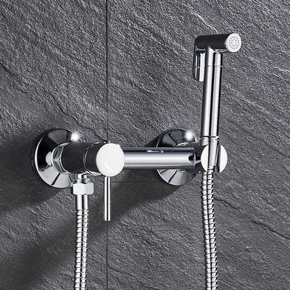 DecorBites™ Brass Bidet Faucet Mixer with Square Shower Spray
