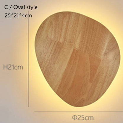 DecorBites™ LED Wooden Wall Lamp: Modern Nordic Style Bedroom Wall Light, AC110-240V