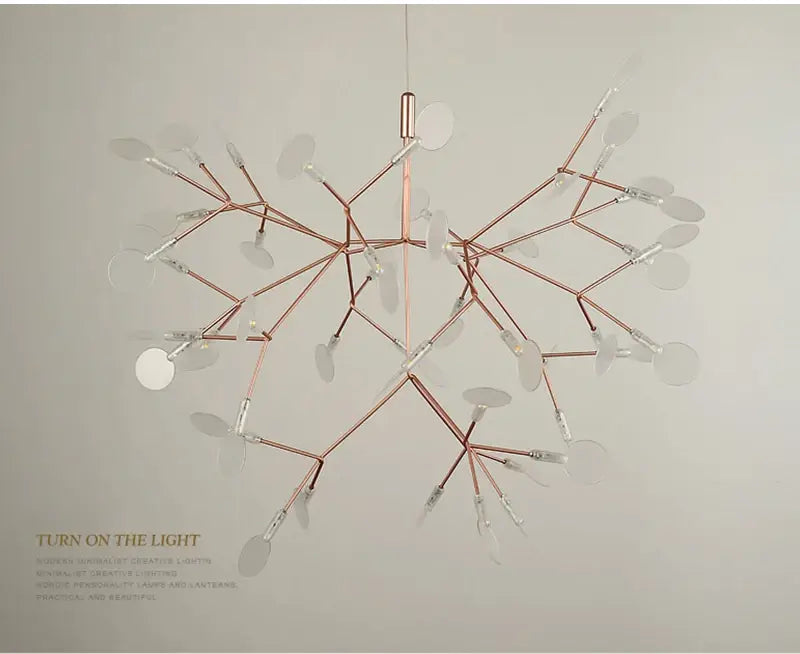 DecorBites™ Branch Design Nordic Chandelier - Rose Gold/Black