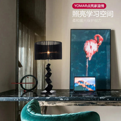 DecorBites™ Black Crystal Table Lamp: Modern, Cozy & Romantic European Style