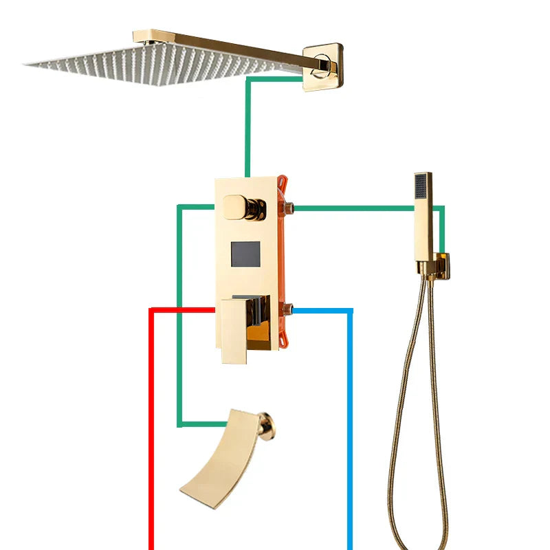 Gold Digital Shower System