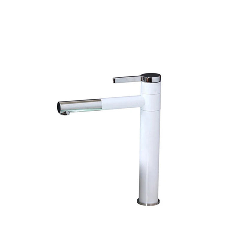 DecorBites™ Black Ceramic Hand-Painted Washbasin with Swivel Brass Faucet