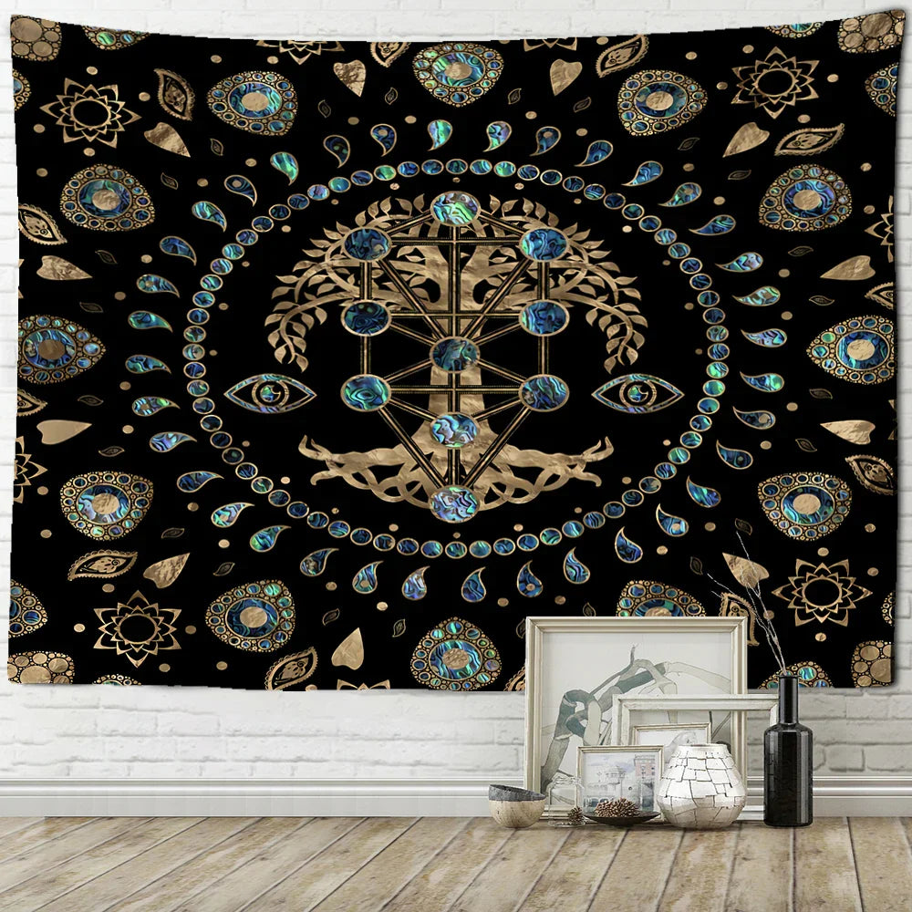 Decobites Psychedelic Tree of Life Cloth Tapestry Bohemian Wall Hanging Home Decor