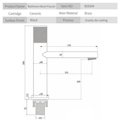DecorBites™ Gold Single Handle Bathroom Faucet Hot Cold Water Mixer Deck Mounted
