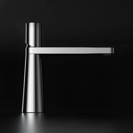 DecorBites™ Basin Faucet: Black/Grey Brass Bathroom Mixer Tap, Single Handle Hot Cold Lavatory