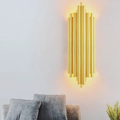 DecorBites™ Golden LED Tube Wall Sconce Light for Living Room, Dining Hall, Stair Decor