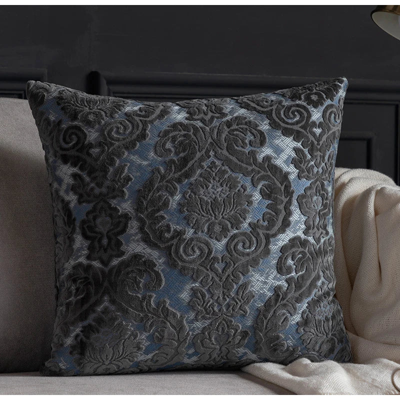DecorBites™ Damask Cut Velvet Baroque Style Cushion Covers 45x45cm