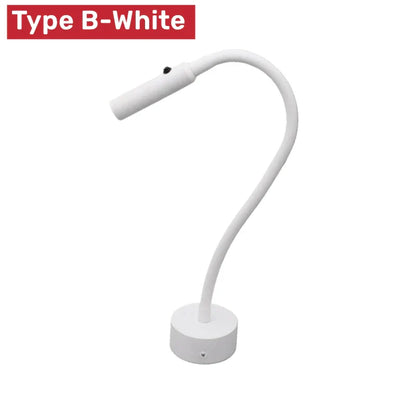 DecorBites™ LED Reading Wall Lamp 3W Flexible Hose Sconce for Bedroom Study & Book Light