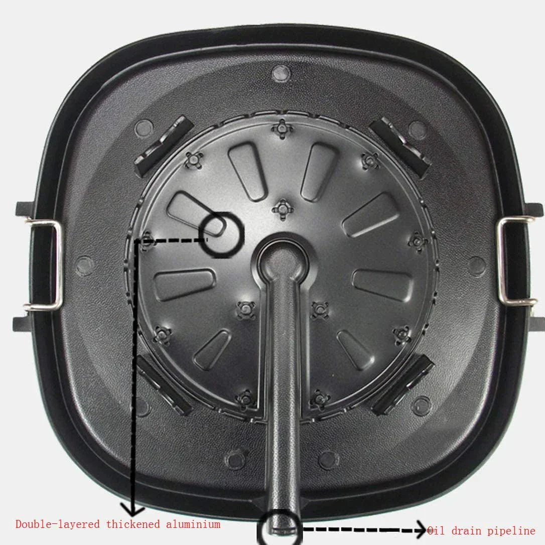 DecorBites™ Double Layered Non-Stick Korean BBQ Grill Pan - Indoor Outdoor Grilling