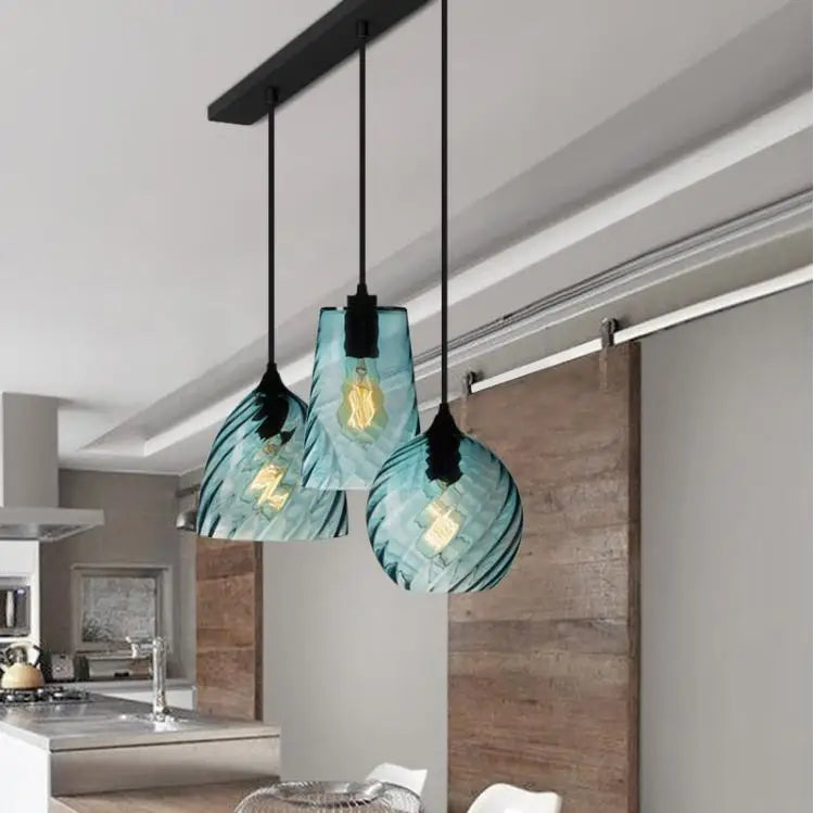 DecorBites™ Glass LED Pendant Lamp: Modern Nordic Style Hanging Light for Home, Cafe, or Bar