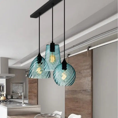 DecorBites™ Glass LED Pendant Lamp: Modern Nordic Style Hanging Light for Home, Cafe, or Bar