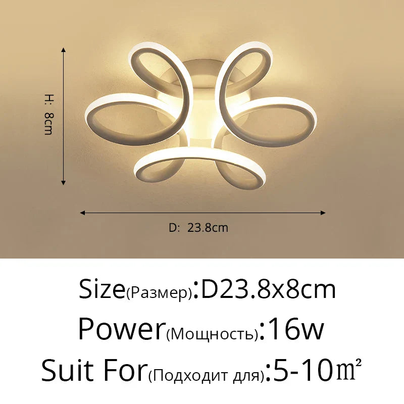 DecorBites™ LED Chandelier Black White Ceiling Lights