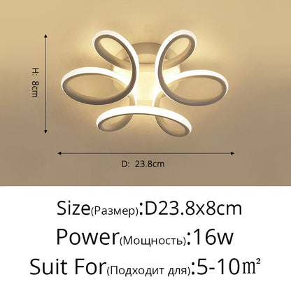 DecorBites™ LED Chandelier Black White Ceiling Lights