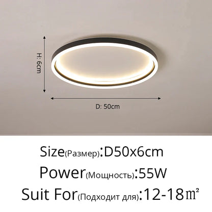 DecorBites™ LED Minimalist Chandelier in Black/Golden Finish for Living Room and Bedroom