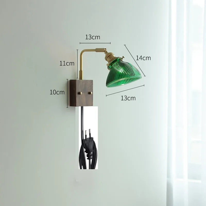 DecorBites™ Clear Glass LED Wall Lights with Pull Chain Switch, Rotate Modern Nordic Wall Lamp