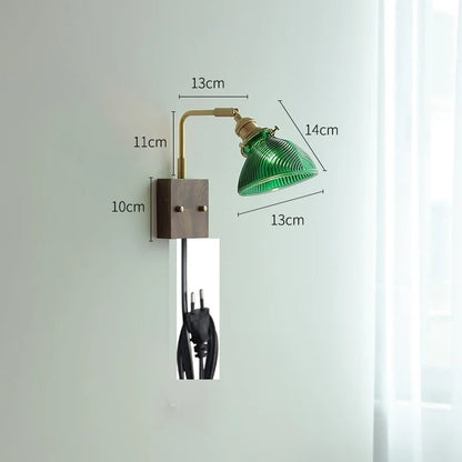 DecorBites™ Clear Glass LED Wall Lights with Pull Chain Switch, Rotate Modern Nordic Wall Lamp