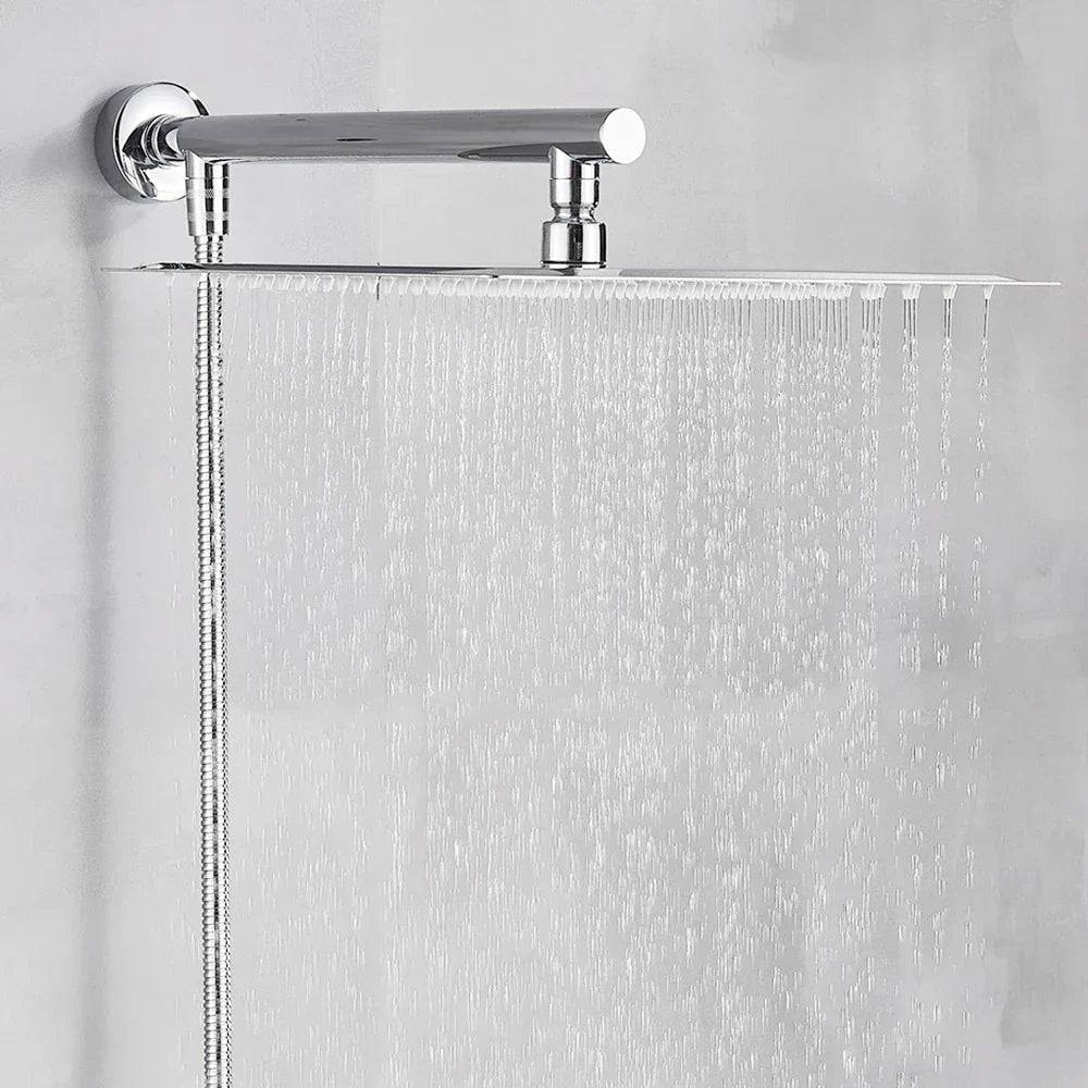 مجموعة رأس دش DecorBites™ مربعة الشكل مقاس 10 بوصات مع خرطوم من الفولاذ المقاوم للصدأ