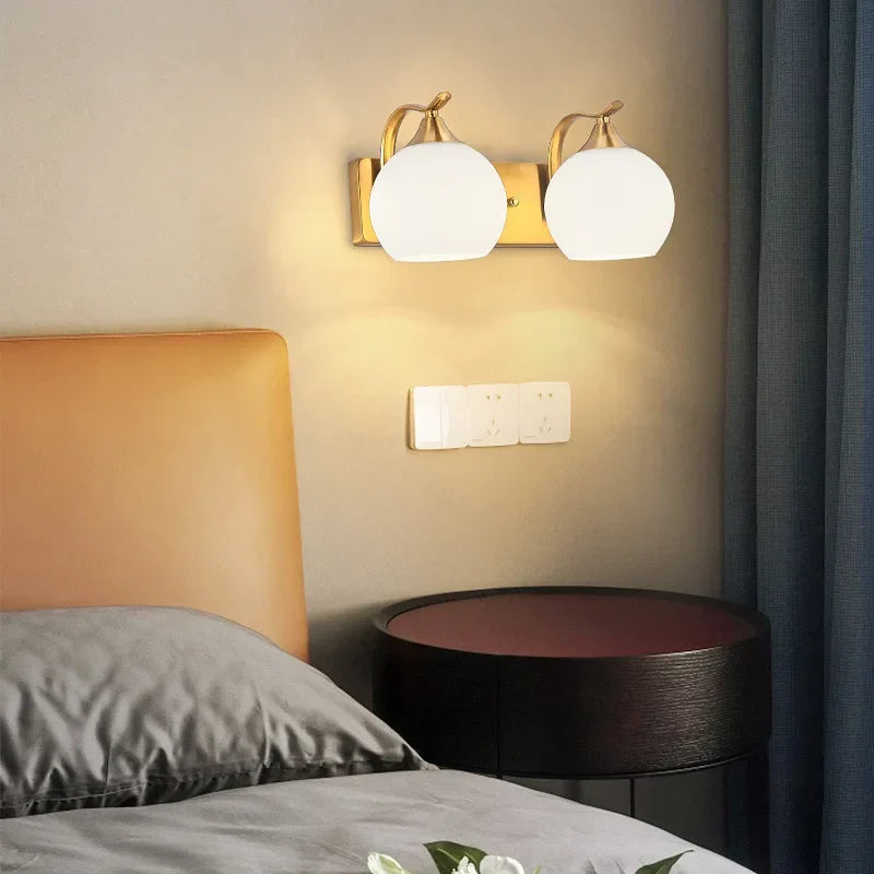 DecorBites™ Brass Glass Wall Sconce Lighting, Classic Nordic Loft Interior Fixture