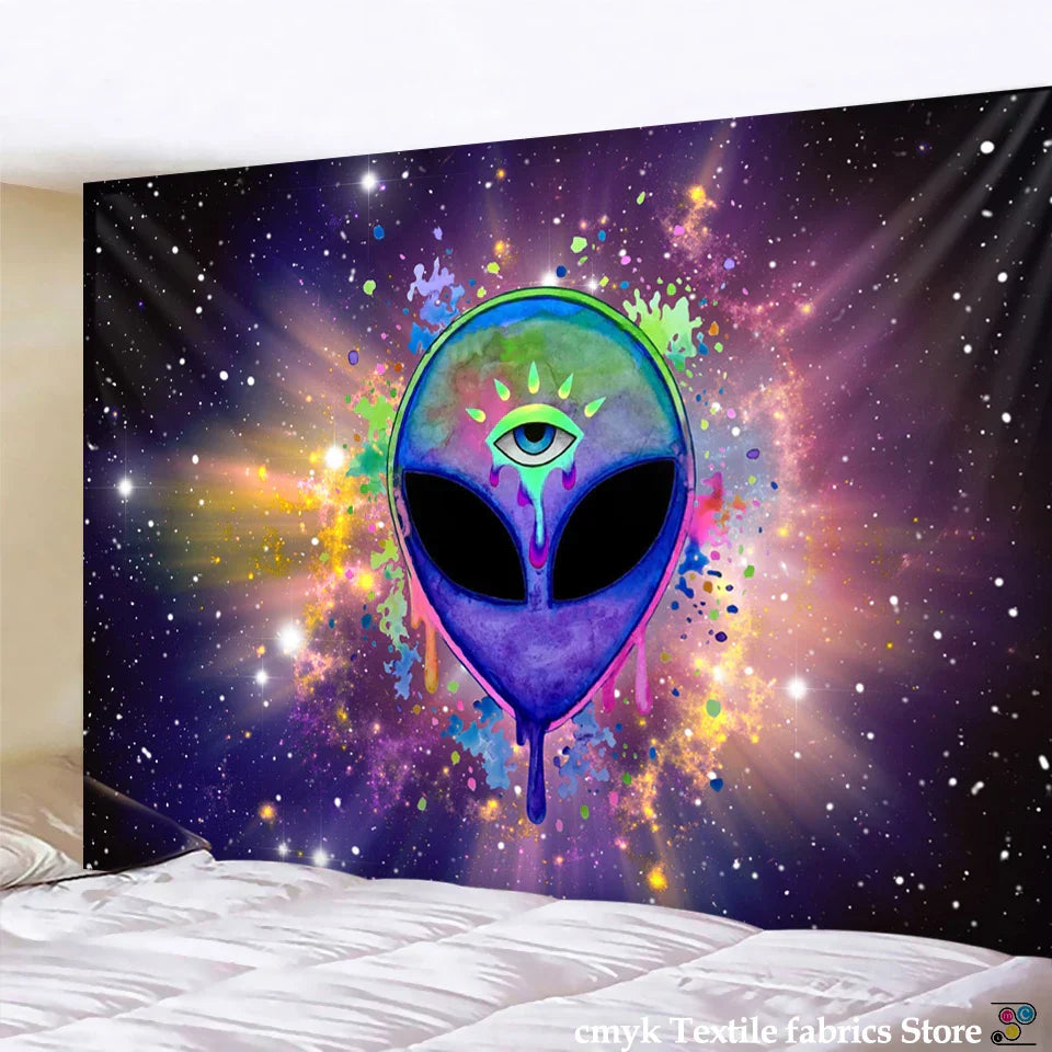 Decobites Trippy Tapestry Hippie Wall Hanging for Witchcraft Decor