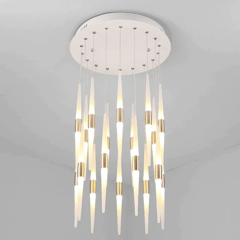 DecorBites™ LED Chandelier: Stunning Loft Living Room Bedroom Kitchen Ceiling Light, Long Hanging Fixture