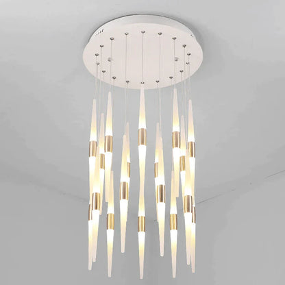 DecorBites™ LED Chandelier: Stunning Loft Living Room Bedroom Kitchen Ceiling Light, Long Hanging Fixture