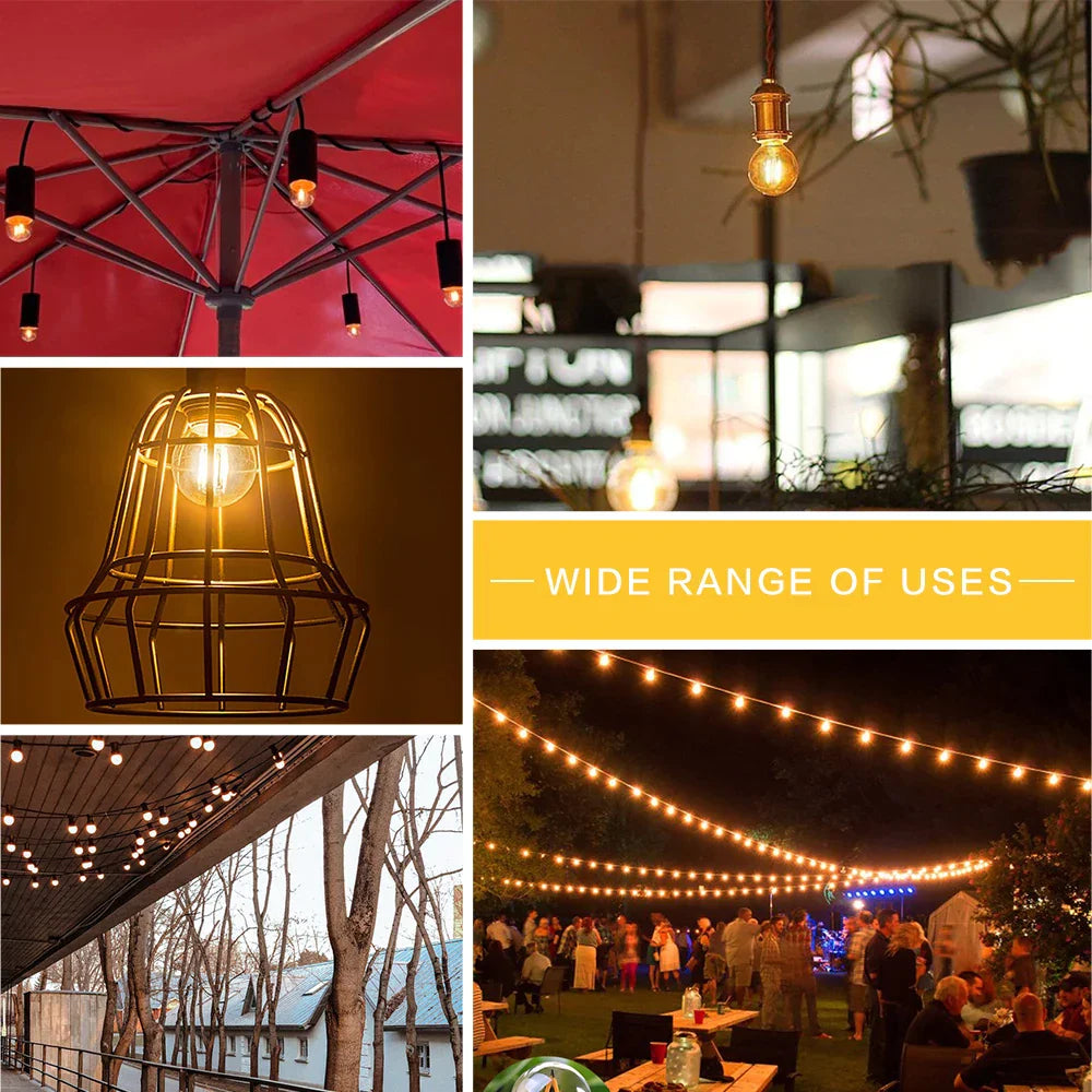 DecorBites™ G40 Edison LED Bulbs 2W E27 220V Warm White Filament Lamp for Home Garden Bar