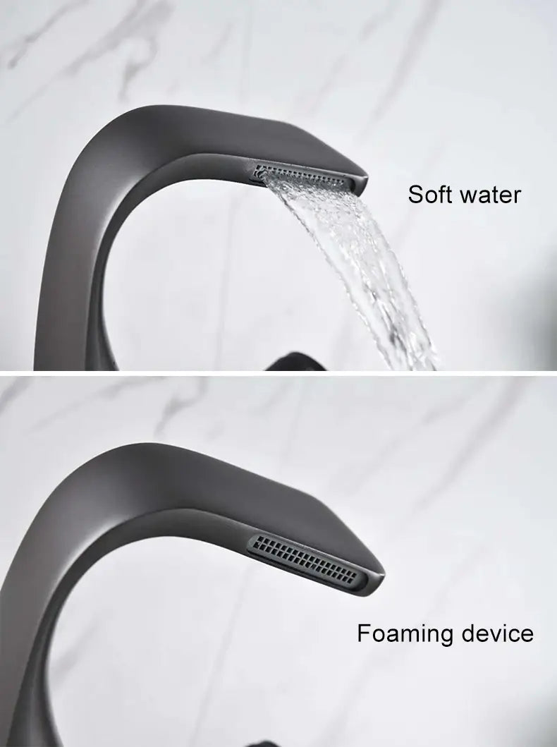 DecorBites™ Modern Black Bathroom Sink Faucet
