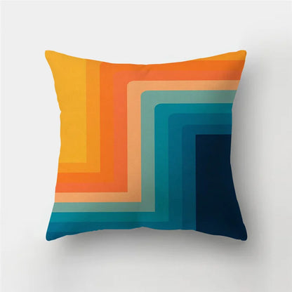 Funda de almohada DecorBites™ con diseño de rayas geométricas | Funda de cojín para sofá